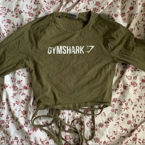 Gymshark Long Sleeve Tie Crop Top